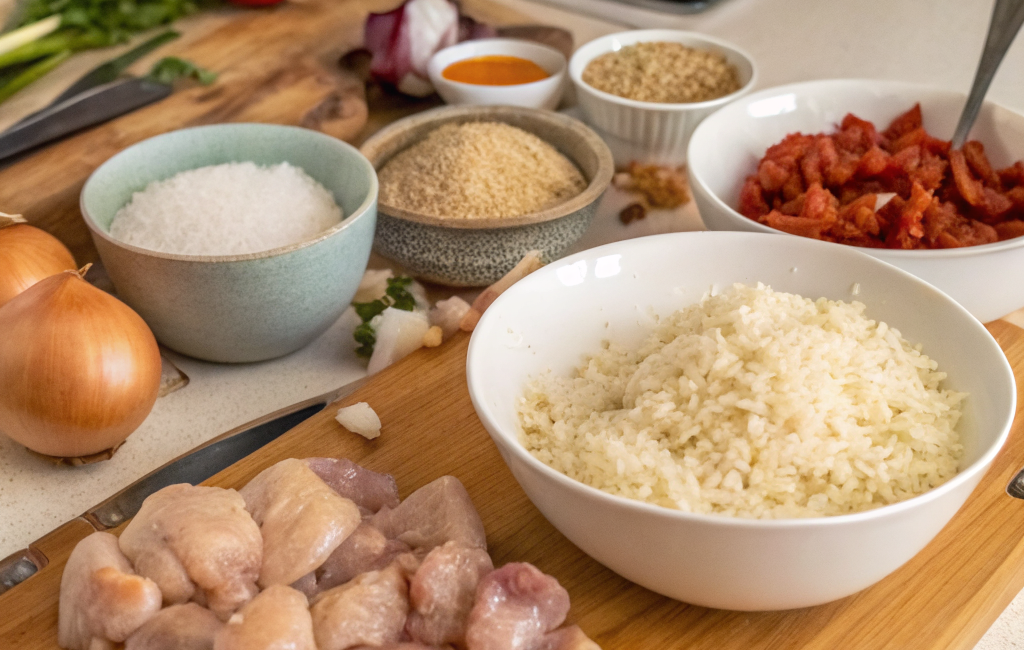 How to Prepare Traditional Rice and Chicken DishIngredients