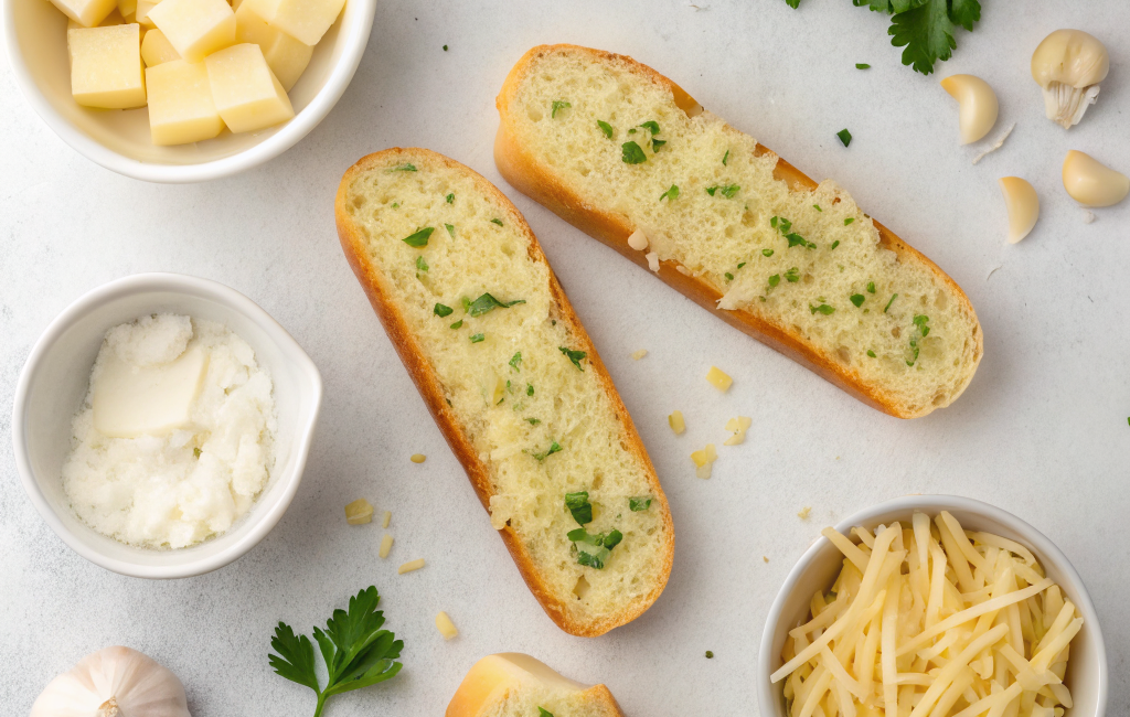 How to Prepare a Cheesy Garlic Bread for SnacksIngredients