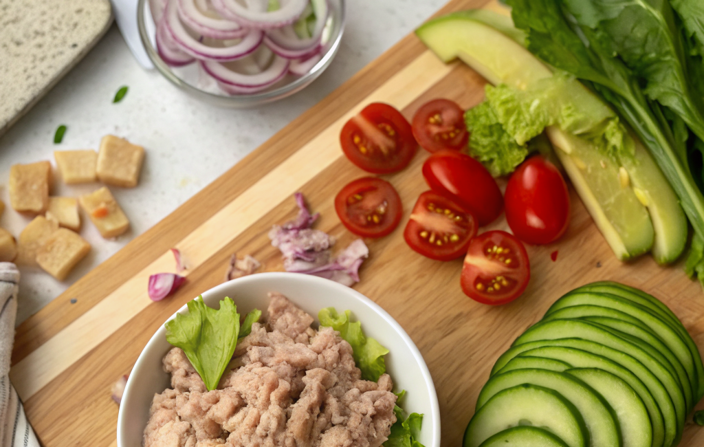 How to Make a Simple Tuna Salad with VegetablesIngredients