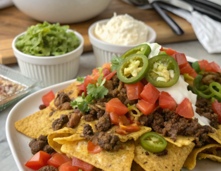 How to Prepare Loaded Nachos with Cheese and BeefIngredients