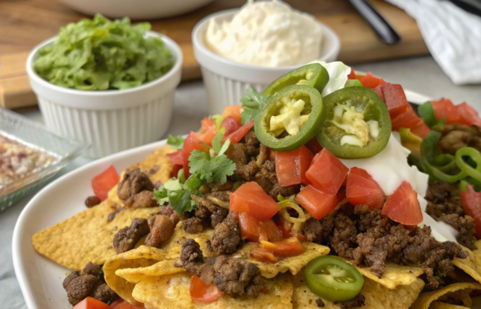 How to Prepare Loaded Nachos with Cheese and BeefIngredients