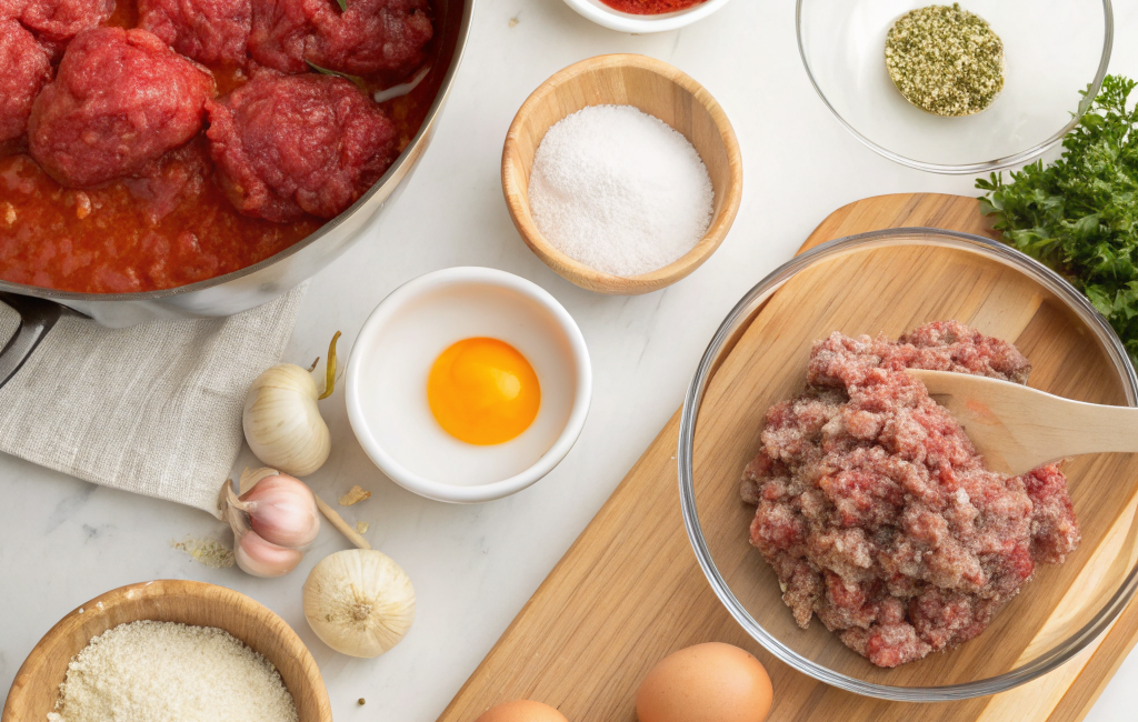 How to Cook Classic Homemade Meatballs with Tomato SauceIngredients
